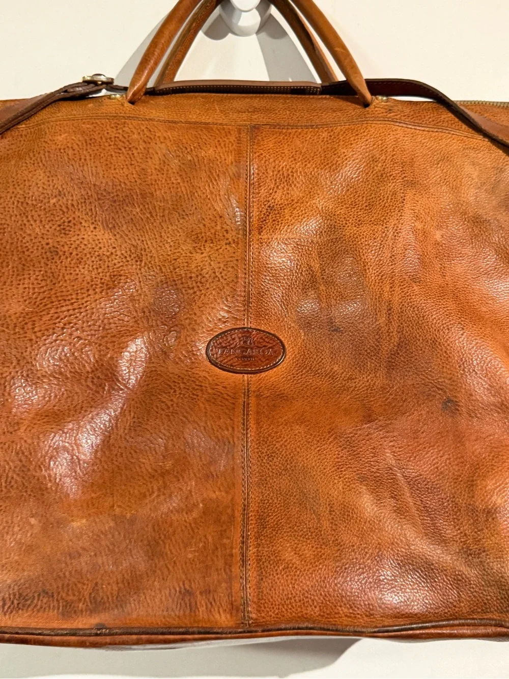 Tangaroa Leather Weekender Bag - Brown